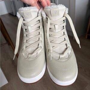 Vessi Women's Cream High-Top Sneakers
